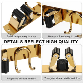 Gold finish and sturdy construction for a stylish, robust organizer.