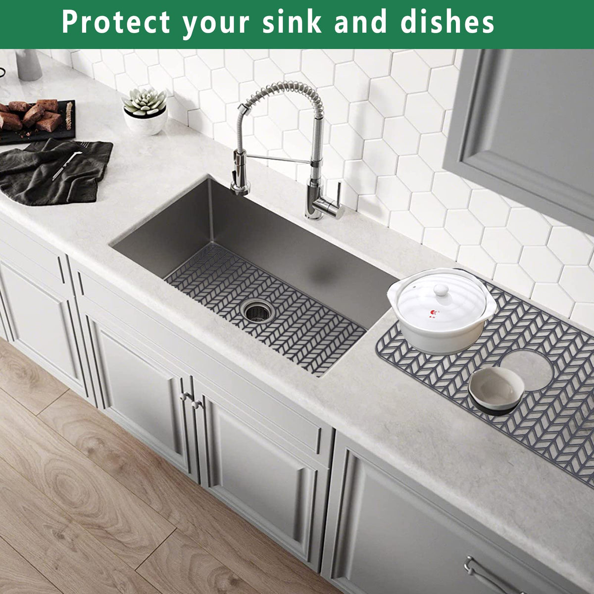 GUUKIN silicone surface protection guards porcelain bottoms from impact.