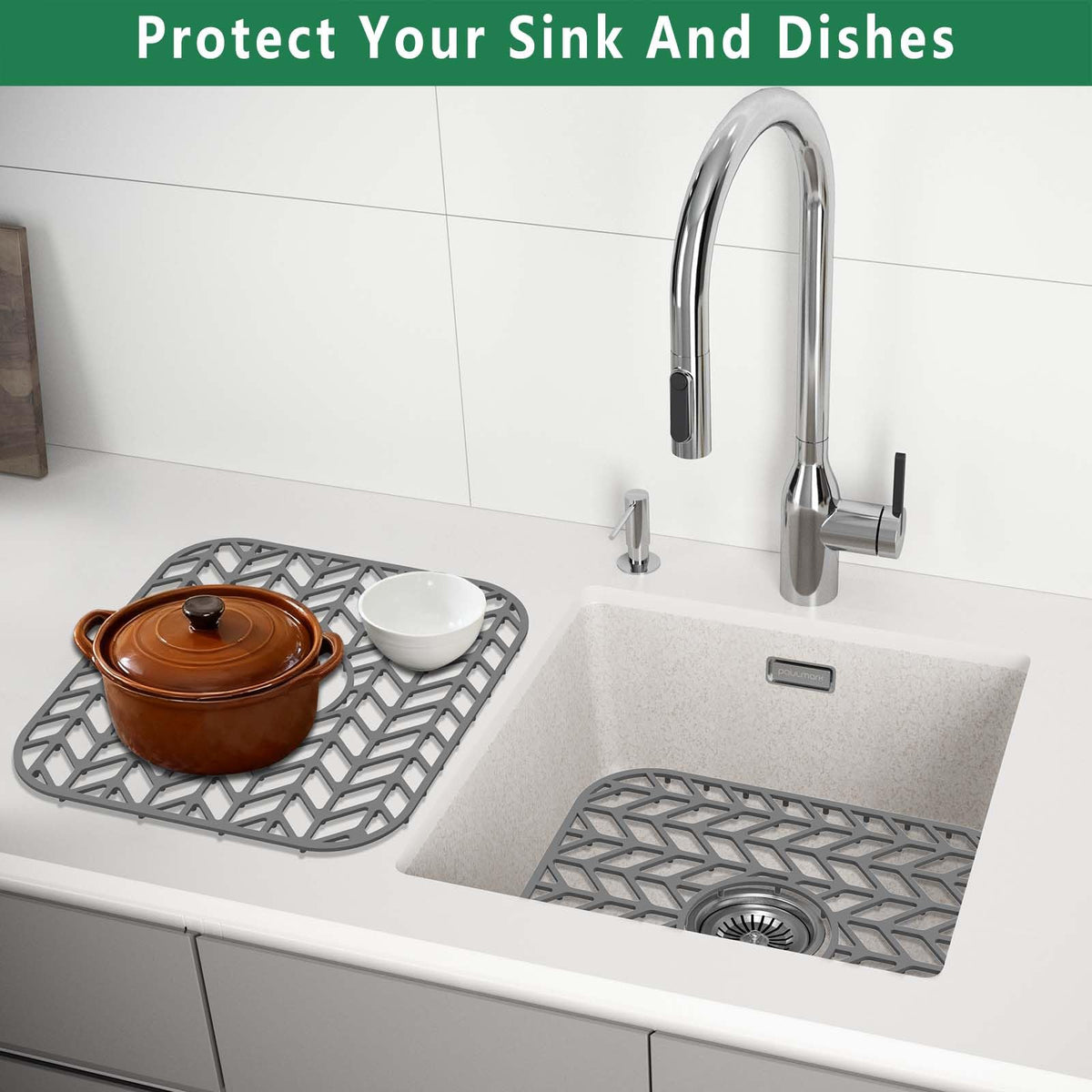 GUUKIN sink protector is dishwasher-safe for simple cleaning.