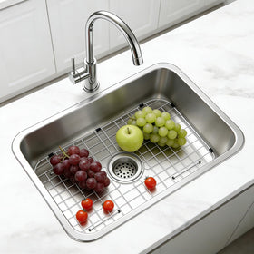 GUUKIN protector doubles as dish-drying rack for quick kitchen air-drying.
