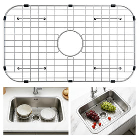 GUUKIN sink protector grid front view showing sturdy stainless steel protection for sink surfaces.
