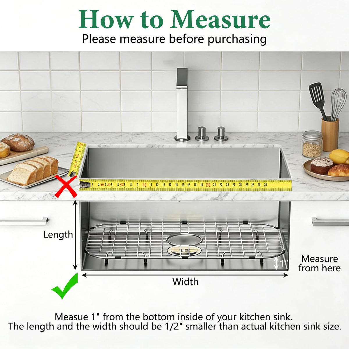 GUUKIN grid with rear drain hole ensures unobstructed water flow.