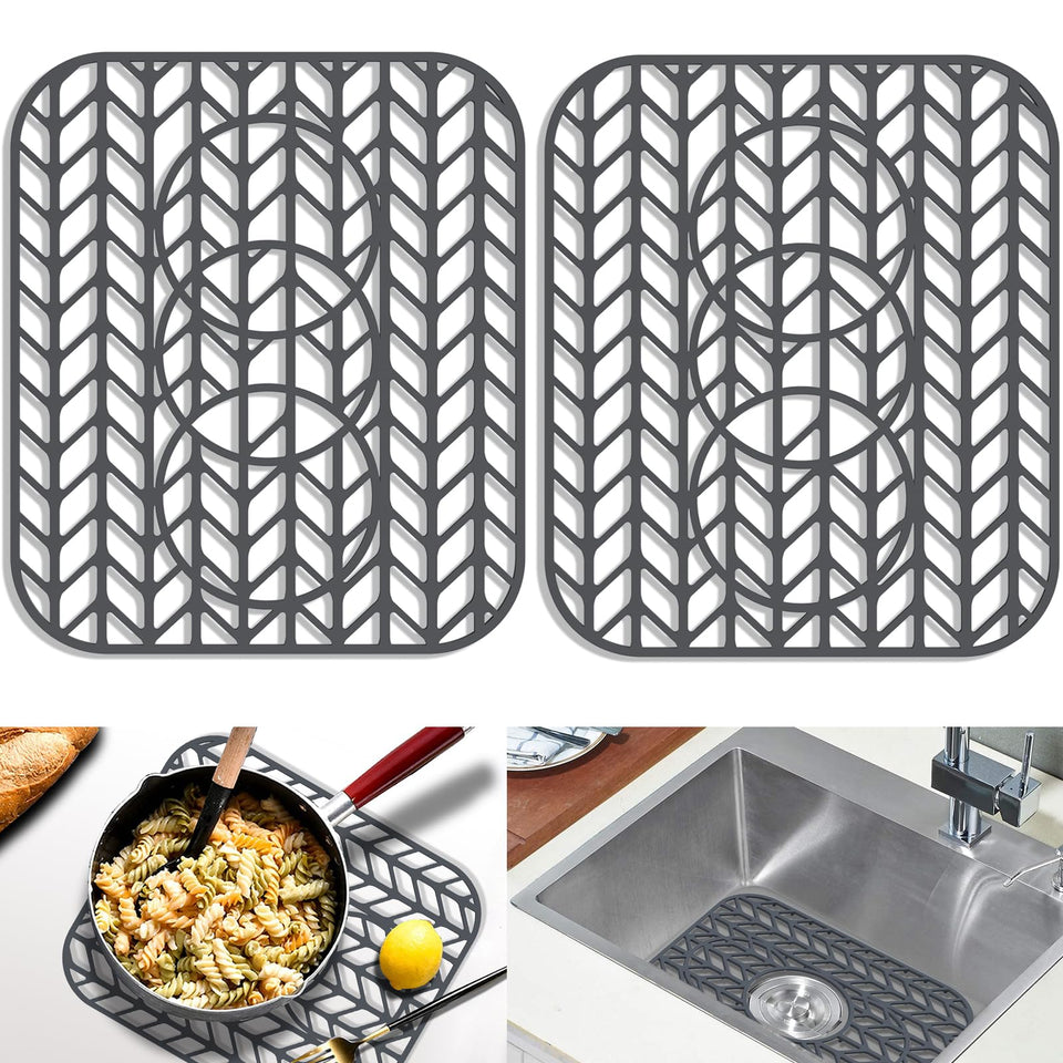 GUUKIN sink protector mat bottom grid shields stainless steel from scratches