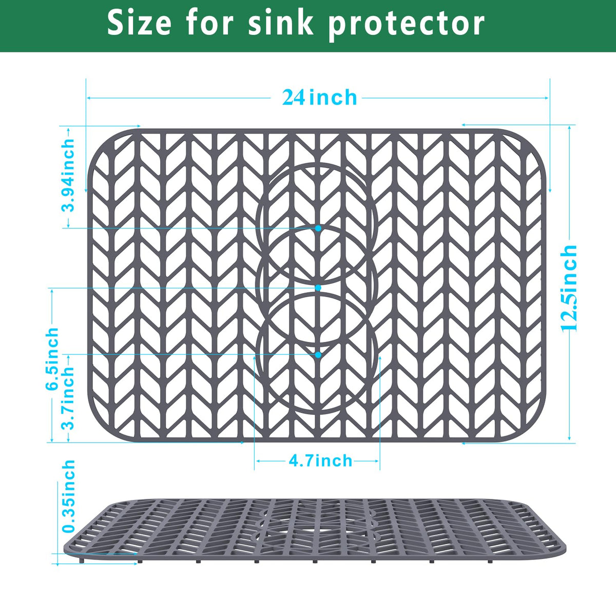 GUUKIN silicone mat provides sturdy bottom protection for delicate glassware.