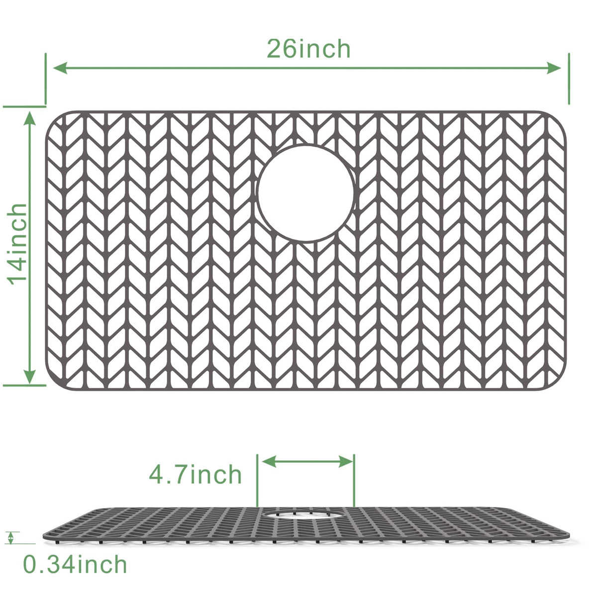 GUUKIN sink grid with rear drain focus demonstrates efficient water routing.