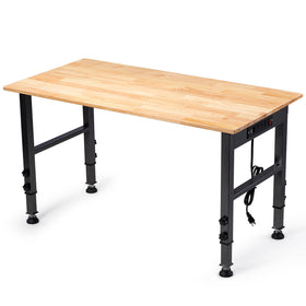 GVGBUK 48-inch adjustable workbench top for ergonomic setup.