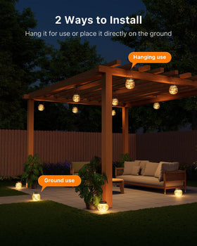 GVSHINE IP65-rated lanterns withstand rain and coastal spray for worry-free backyard lighting.