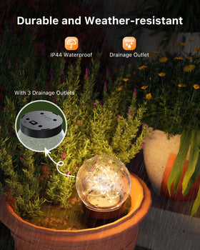 GVSHINE warm-white glow enhances outdoor evenings.