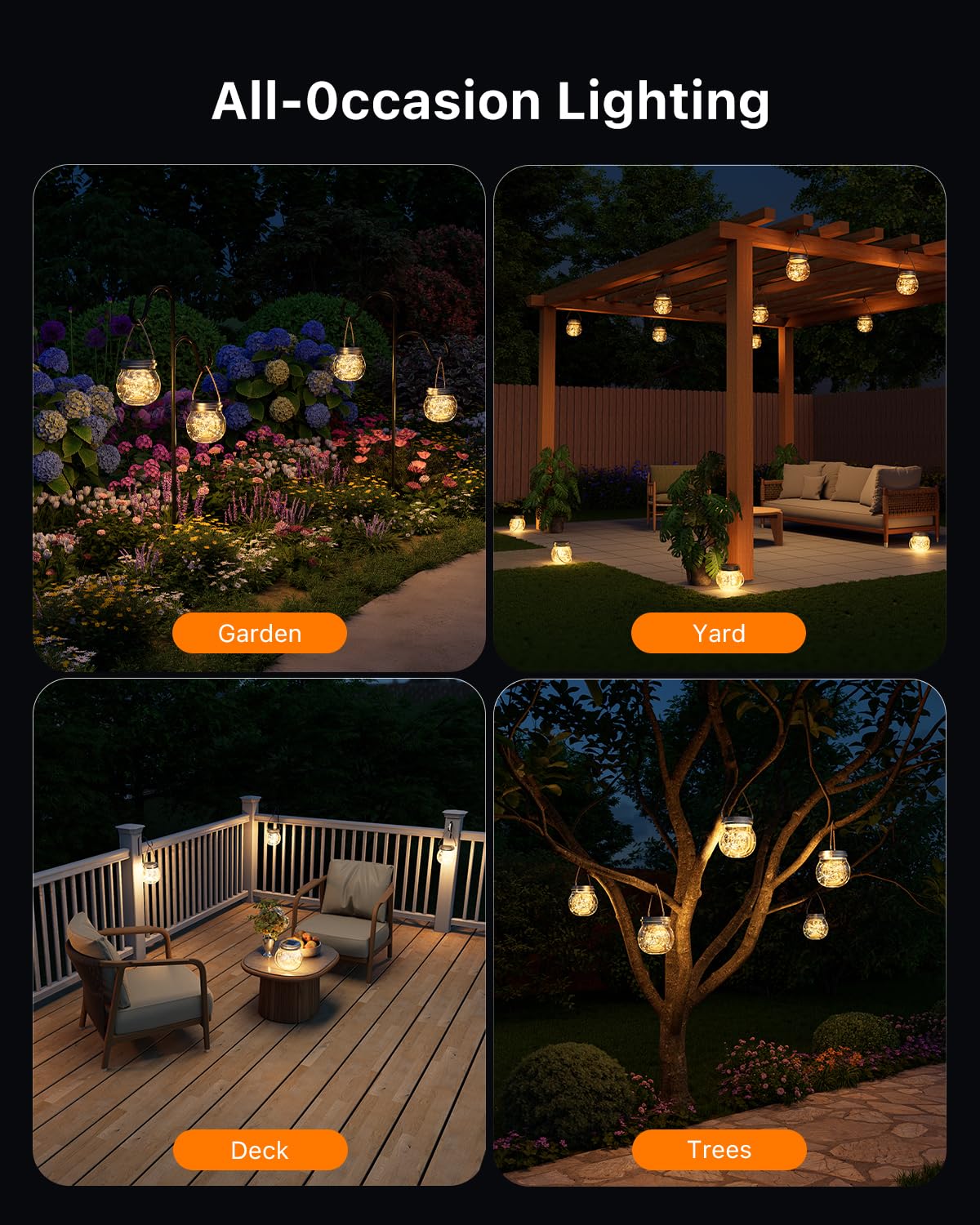 GVSHINE 6-pack provides multiple decorative placements for garden parties and events.