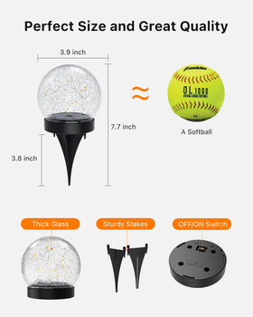 GVSHINE weatherproof globe lamp stands up to rain and wind.
