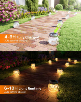 GVSHINE outdoor lanterns charge in daylight for hours of soft, auto-lit evenings.