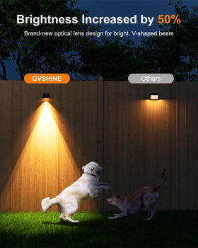 GVSHINE upgraded focusing lens close-up highlights concentrated beam and decorative glow.