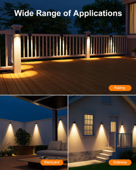 GVSHINE versatile outdoor lighting suitable for fences, patios, yards, and garages.