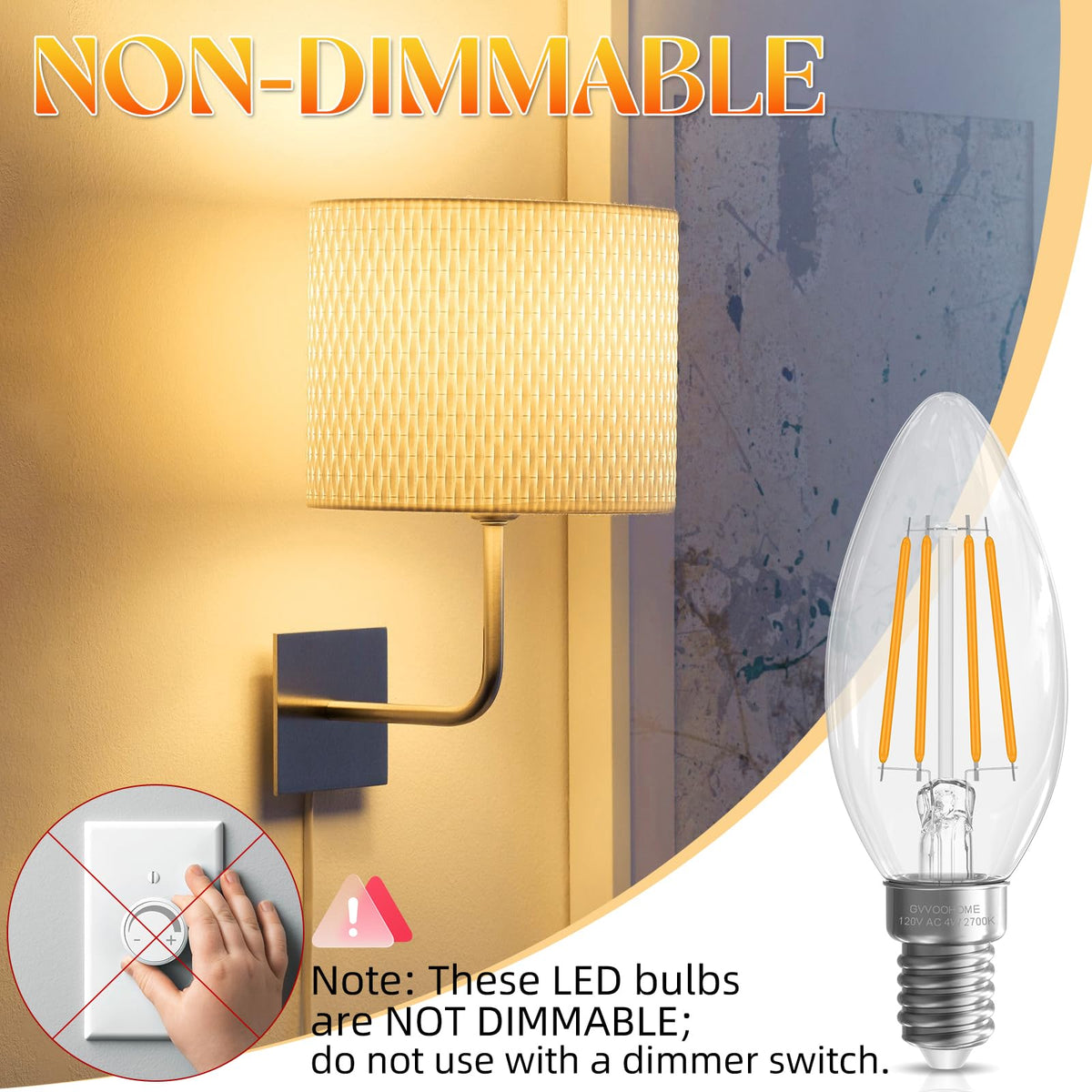 GvvooHome 2700K soft white bulb creates warm, inviting ambience