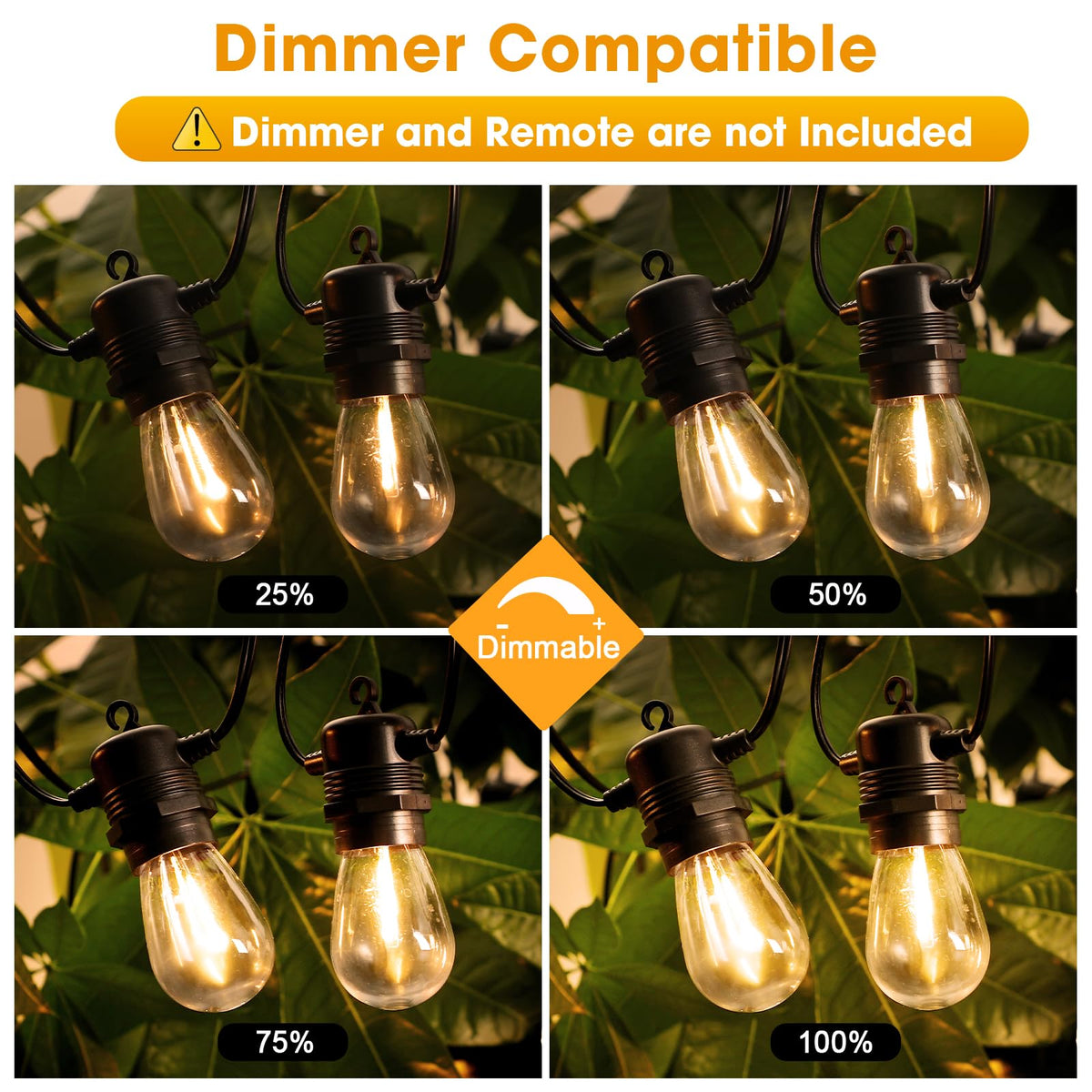 GvvooHome 50ft string lights showing 15 sockets for versatile layouts.
