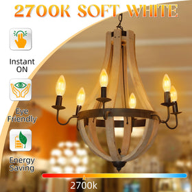 GvvooHome B10 candle light bulb with clear glass showing decorative filament