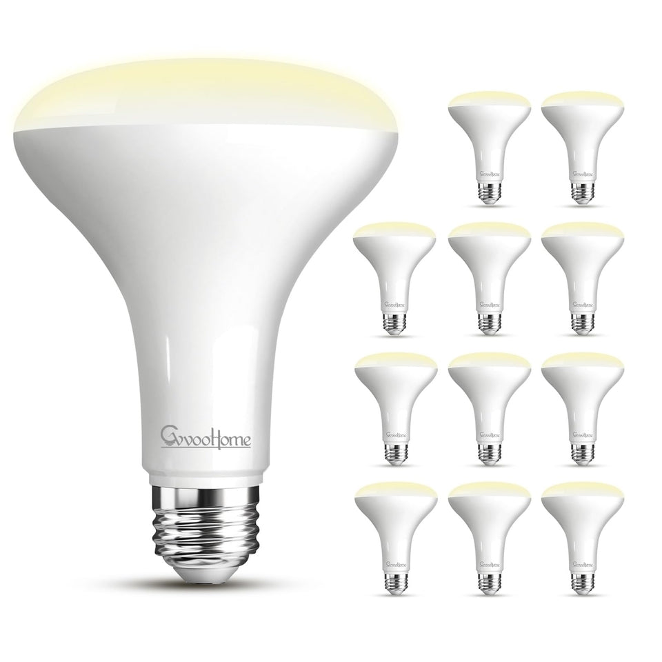GvvooHome BR30 LED flood bulb, angled view, energy-efficient brightness for living spaces