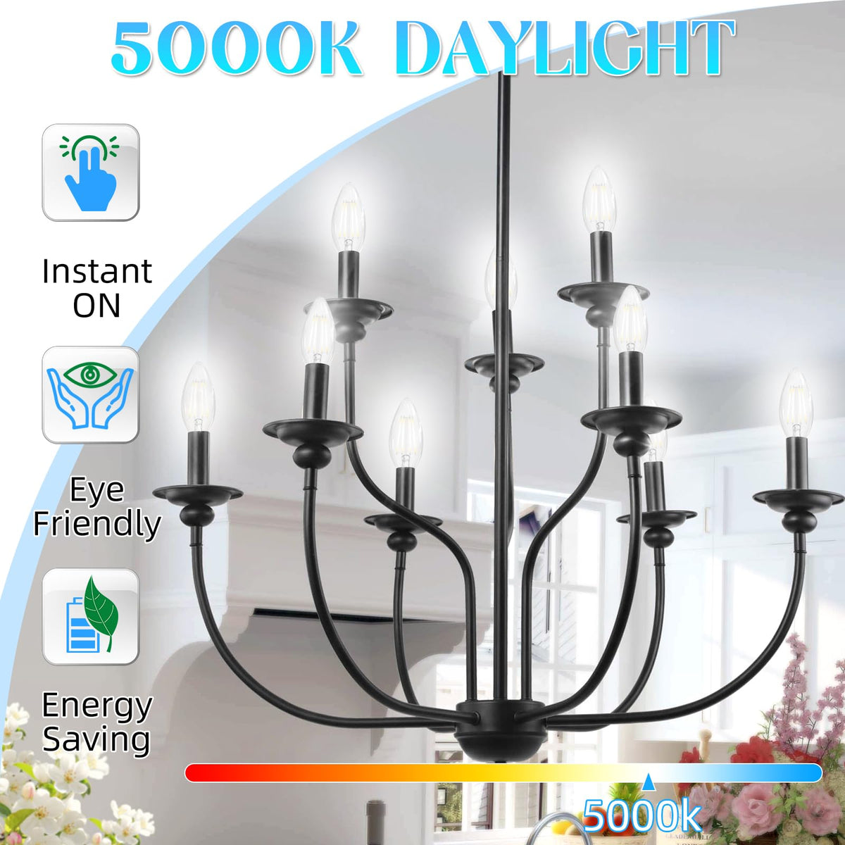 GvvooHome 90CRI LED bulb renders colors accurately in living rooms.