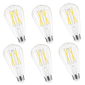GvvooHome dimmable Edison bulb with clear glass for versatile home lighting.