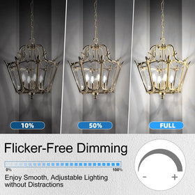 GvvooHome E12 bulb 400 lumen high CRI for vibrant colors in displays