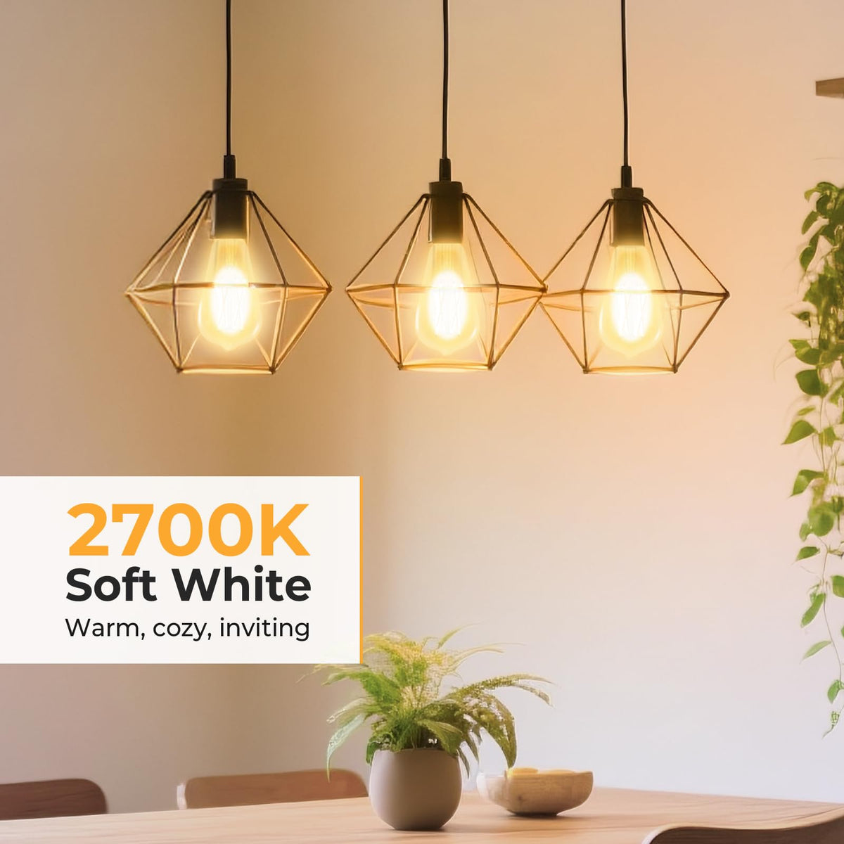 E26 base Edison bulb fits most fixtures for versatile decorating