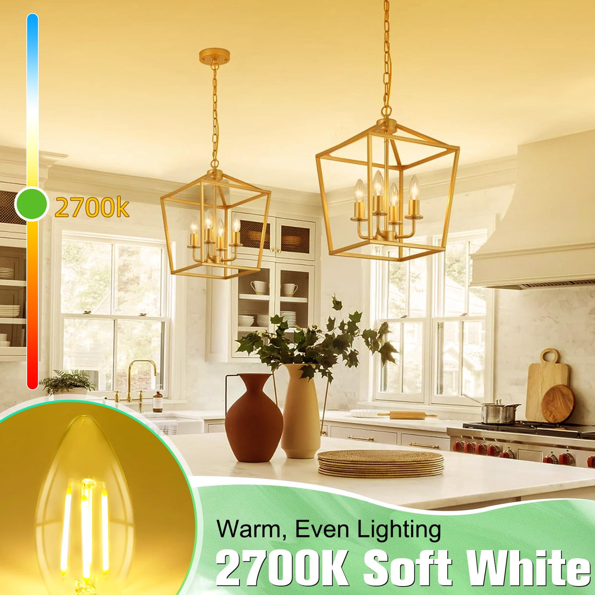 GvvooHome CRI 90+ bulb renders true colors in interiors.