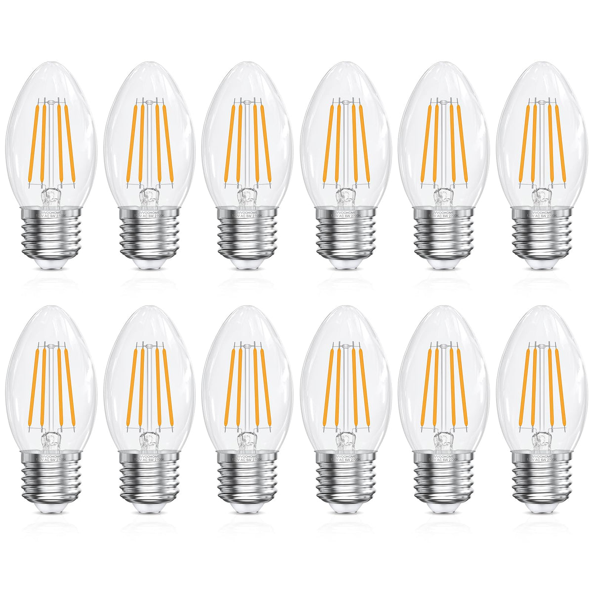 GvvooHome E26 base LED bulb packaging with easy replacement option.