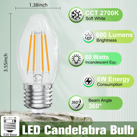 GvvooHome E26 LED bulb emits warm 2700K glow for cozy spaces.