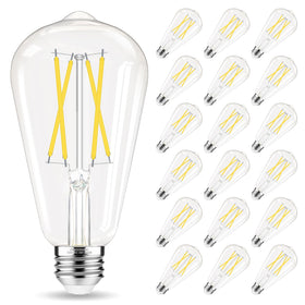 GvvooHome E26 Edison bulb with clear glass for vintage-style lighting and crisp daylight glow.
