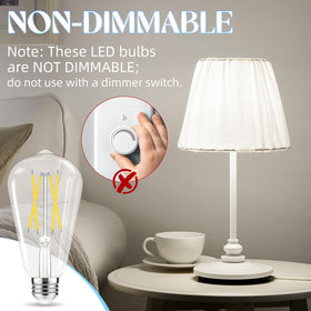 GvvooHome E26 base bulb in a pendant shade delivering even, glare-free illumination.