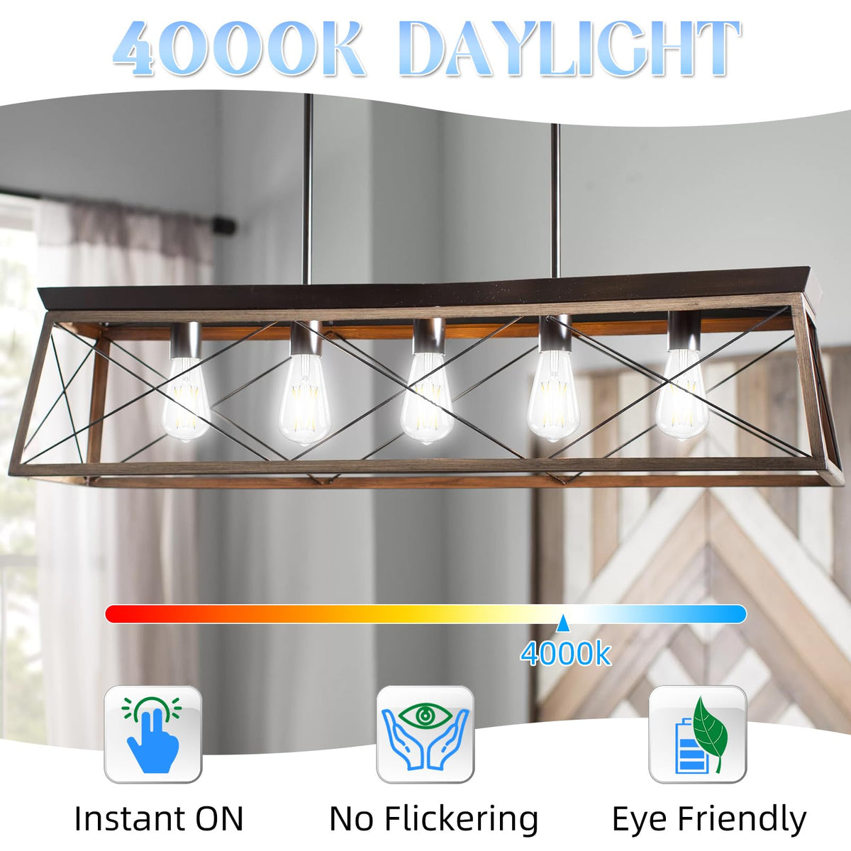 GvvooHome Edison bulbs offer 60W-equivalent brightness with energy savings.
