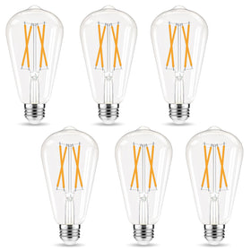 GvvooHome Edison bulb with clear glass emits warm, inviting light.