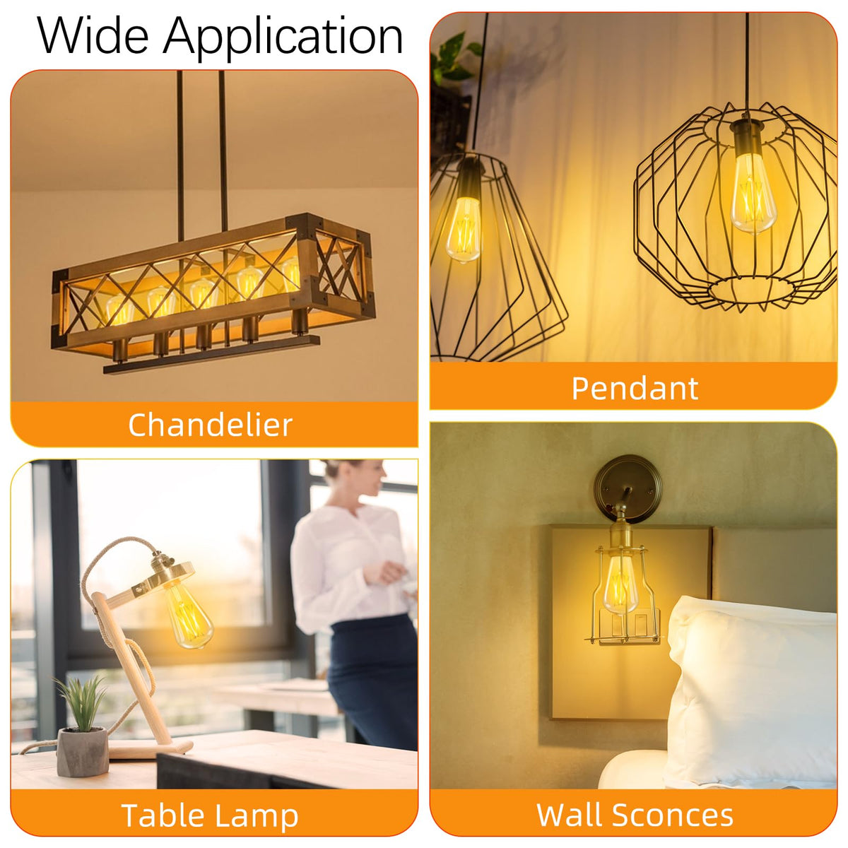 GvvooHome dimmable bulbs compatible with most dimmers