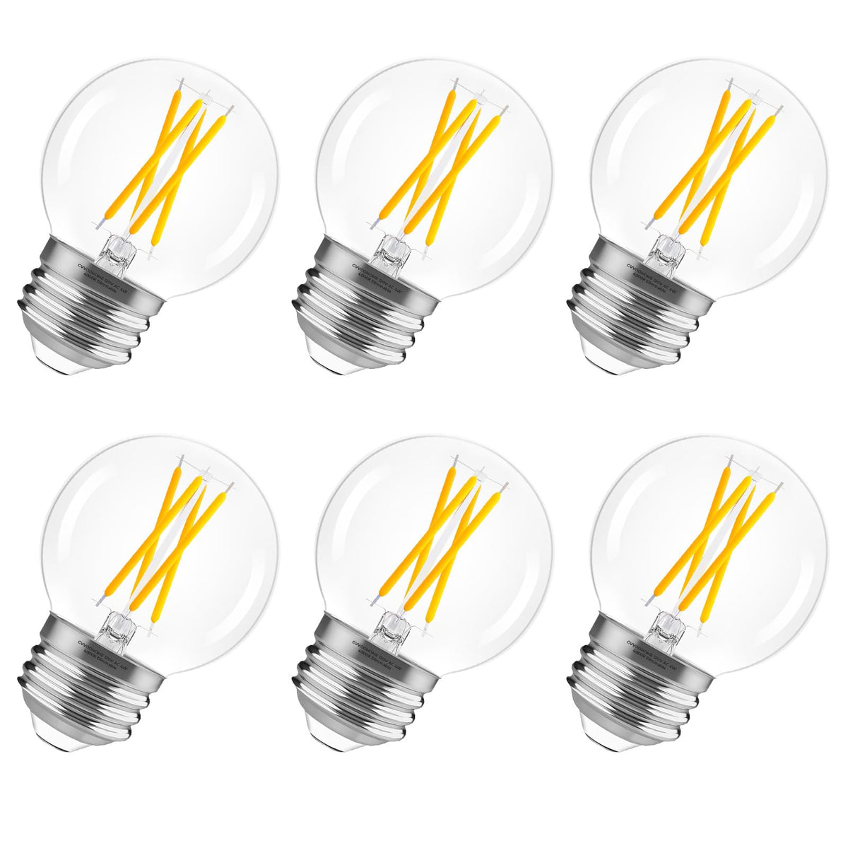 GvvooHome Edison globe bulb 4W 400lm ideal for chandeliers and vanities.