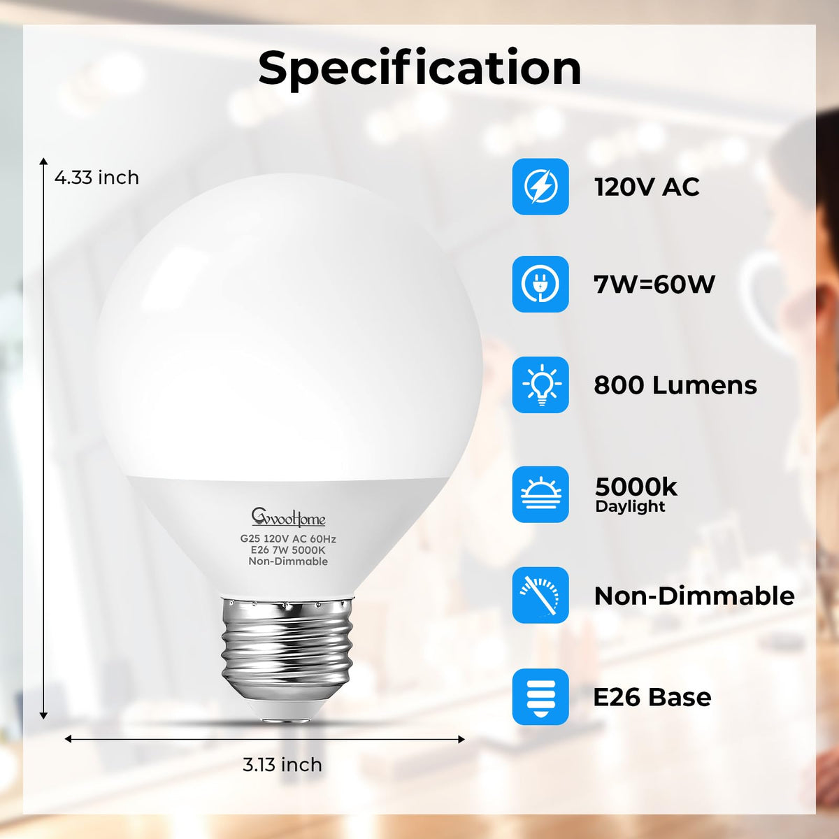 GvvooHome bulb offers long life and less frequent replacements
