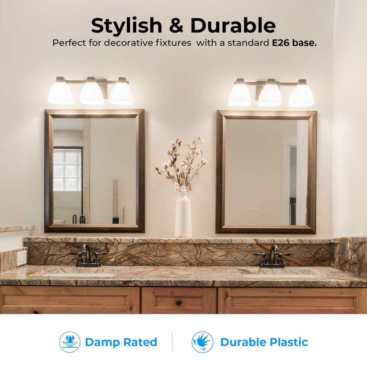 Lifelike 2700K light from GvvooHome bulbs creates crisp visibility