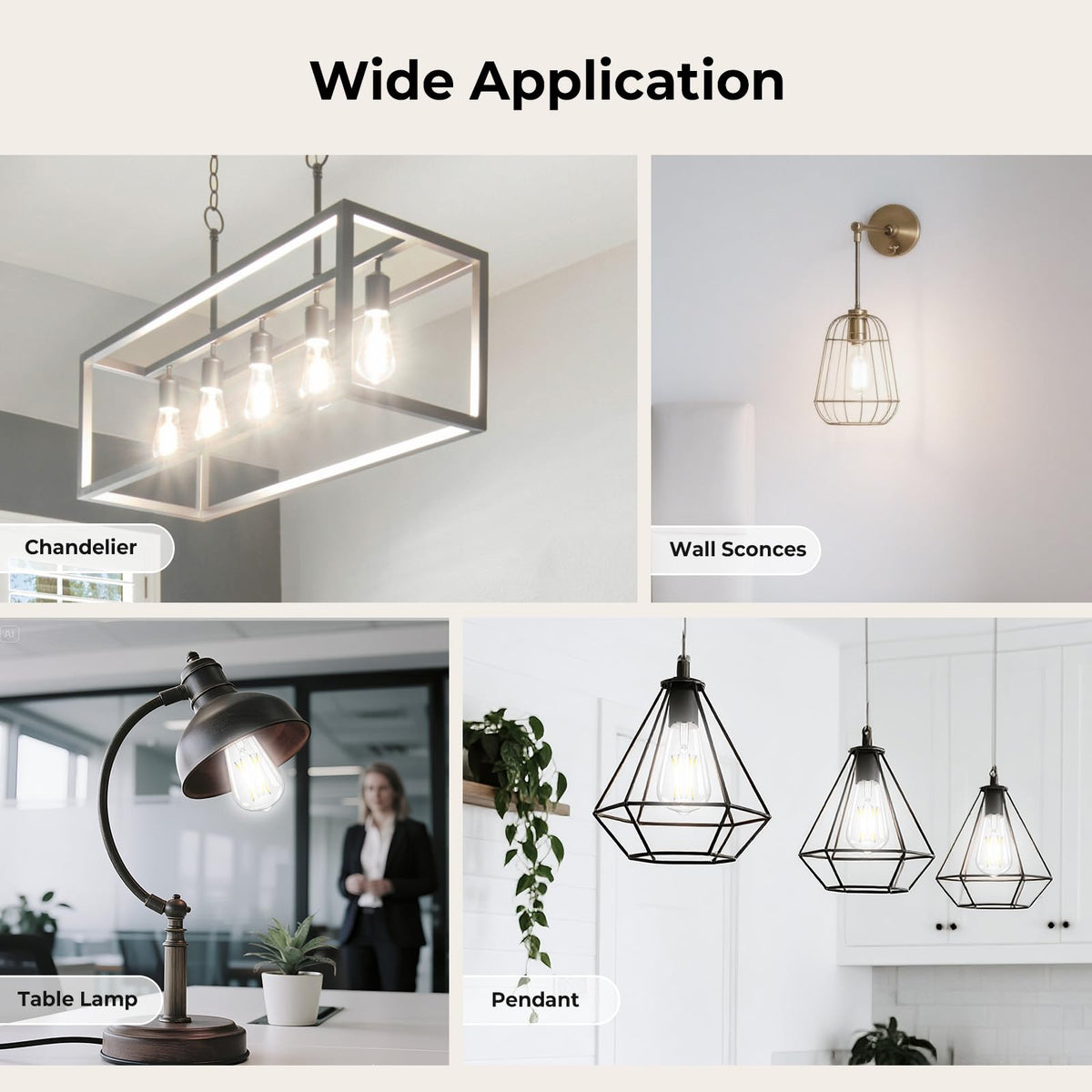 GvvooHome kitchen pendant LED bulb ideal for bright, flicker-free dining area lighting.