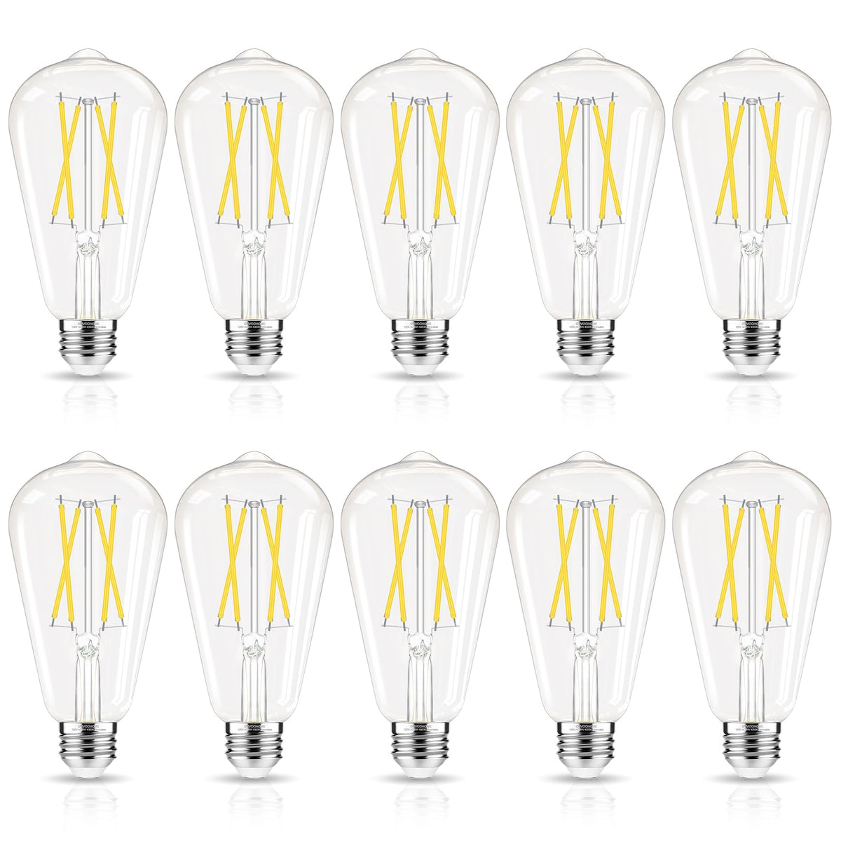 GvvooHome LED Edison bulb with dimmable E26 clear glass for flexible mood lighting