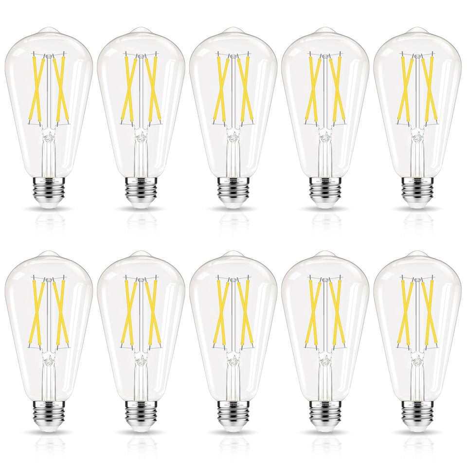GvvooHome LED Edison bulb with dimmable E26 clear glass for flexible mood lighting