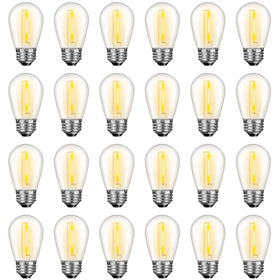 GvvooHome S14 LED outdoor bulb with warm glow for patios