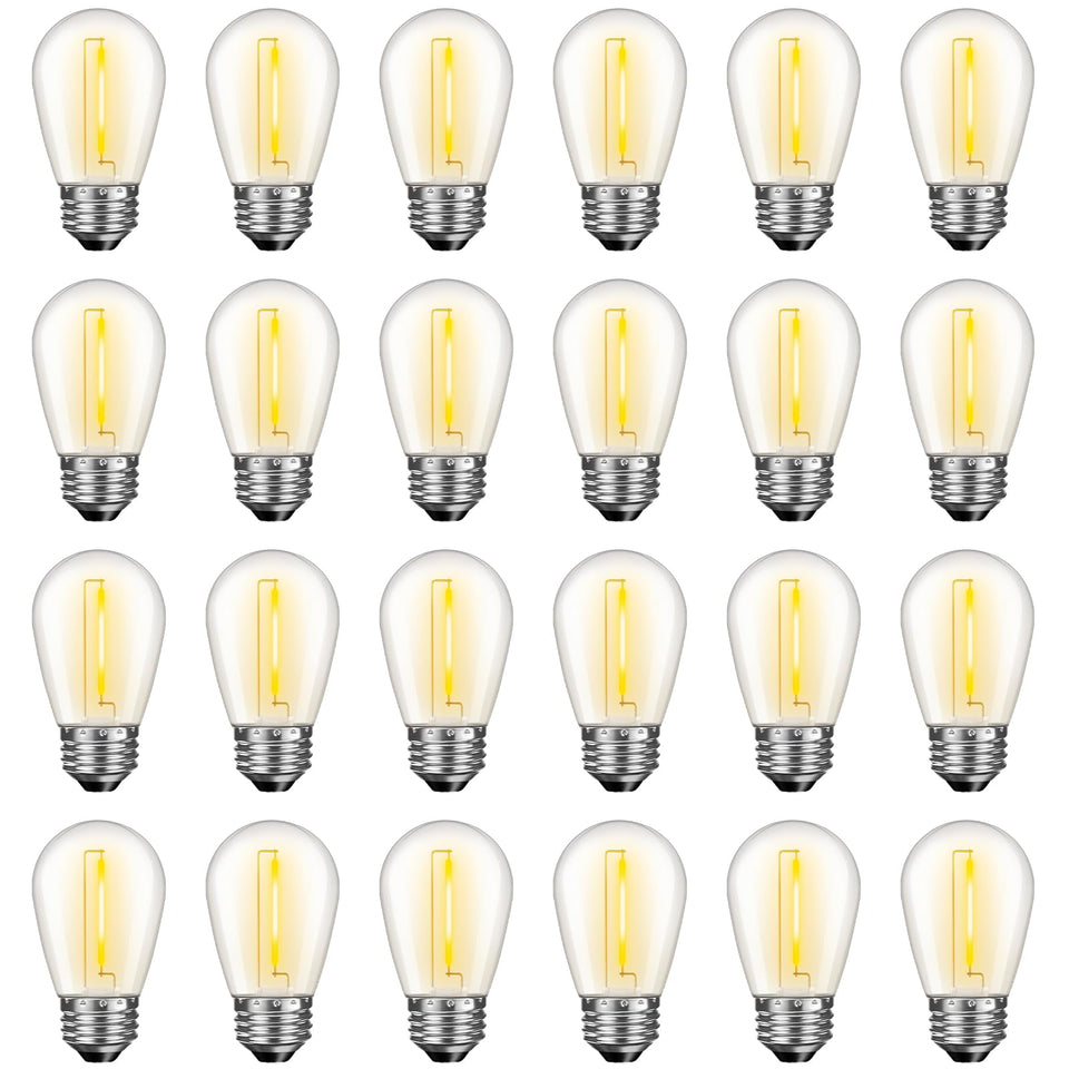 GvvooHome S14 LED outdoor bulb with warm glow for patios