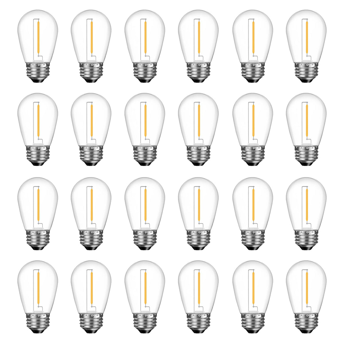 GvvooHome LED S14 replacement bulbs for patio provide warm, safe outdoor illumination.
