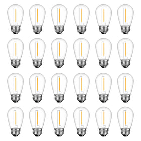 GvvooHome LED S14 replacement bulbs for patio provide warm, safe outdoor illumination.