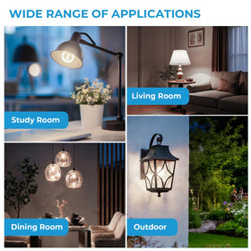 GvvooHome six-pack globe LED bulbs for easy replacement.