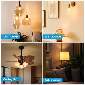 GvvooHome six-pack LED bulbs for easy replacement and setup.