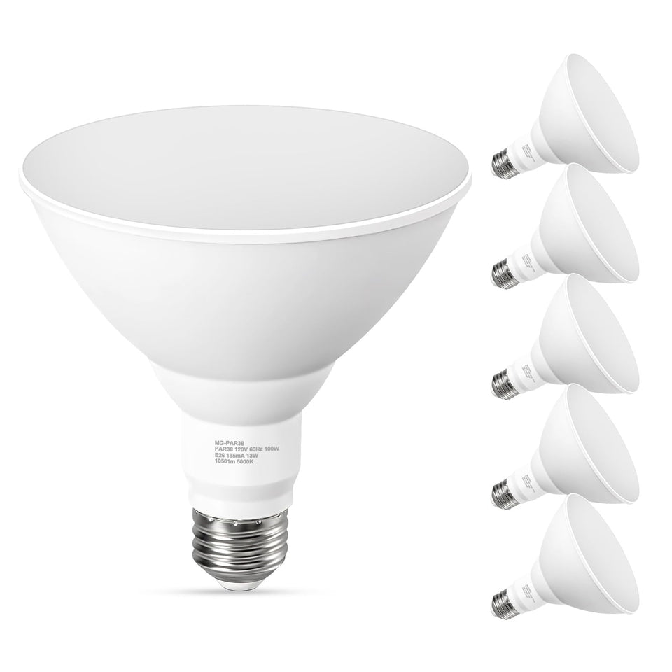 GvvooHome PAR38 LED flood light porch delivers 5000K daylight for clear porch visibility.