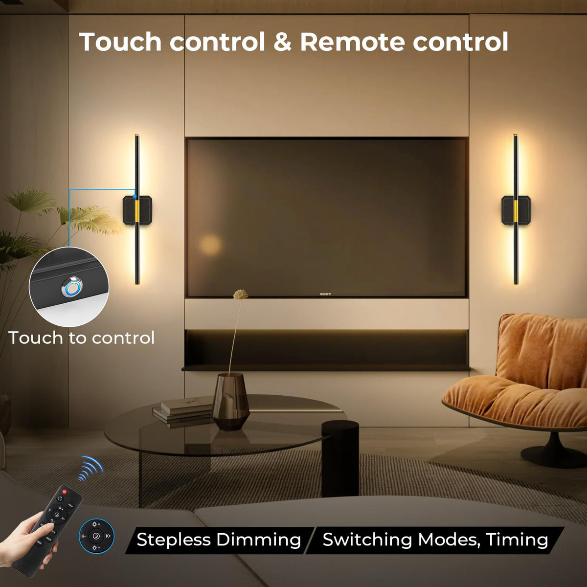 GvvooHome remote and touch control for easy adjustments
