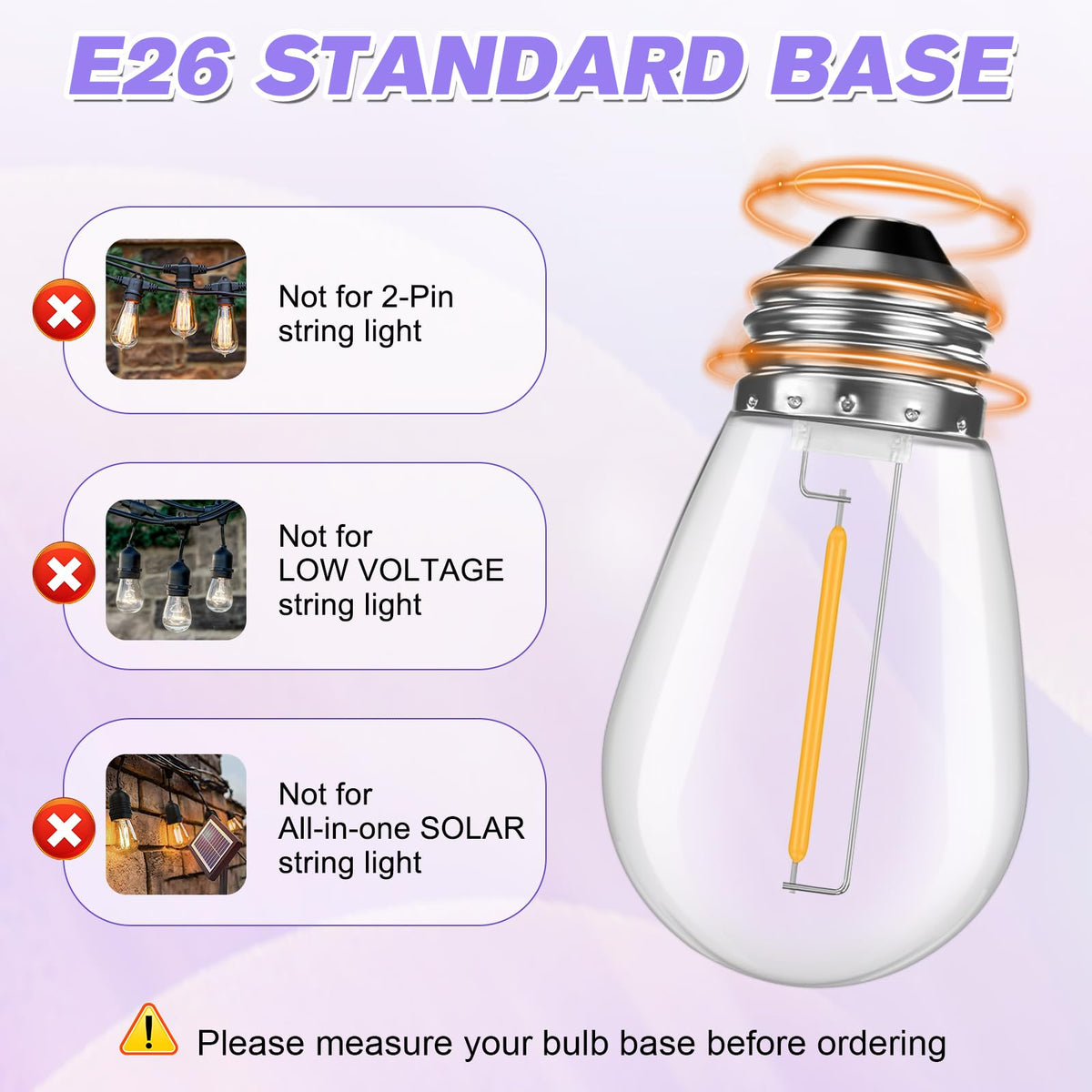 GvvooHome S14 bulbs demonstrate shatterproof plastic for safe lighting.