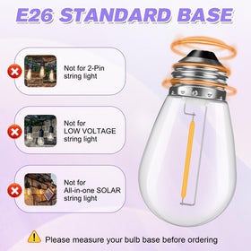 GvvooHome S14 bulbs demonstrate shatterproof plastic for safe lighting.