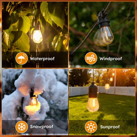 GvvooHome S14 E26 base replacement bulb for common string lights